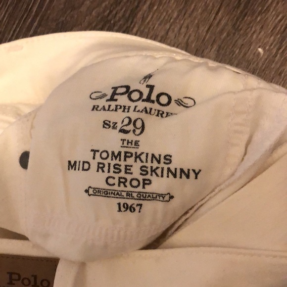 Polo Ralph Lauren Tompkins Mid Rise Skinny Crop Jeans - Size 29 - Picture 10 of 16